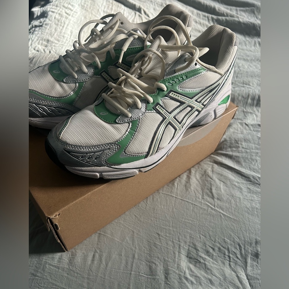 Asics Green and White Athletic Shoes